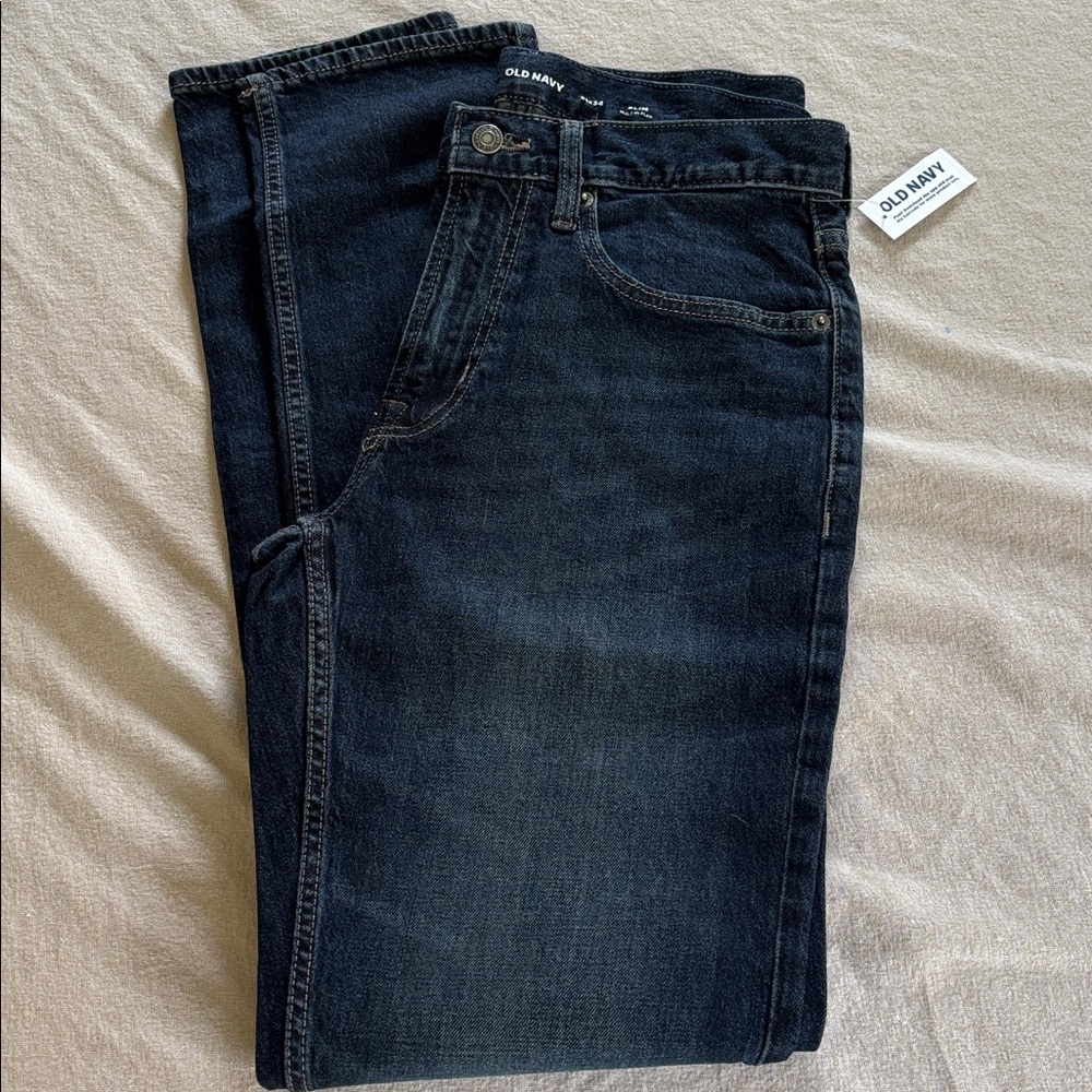 Old Navy Men's Dark Blue Slim Jeans